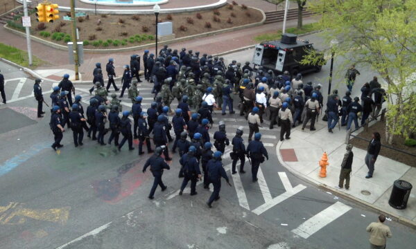 police at Intersection of Change (photo by Todd Marcus)